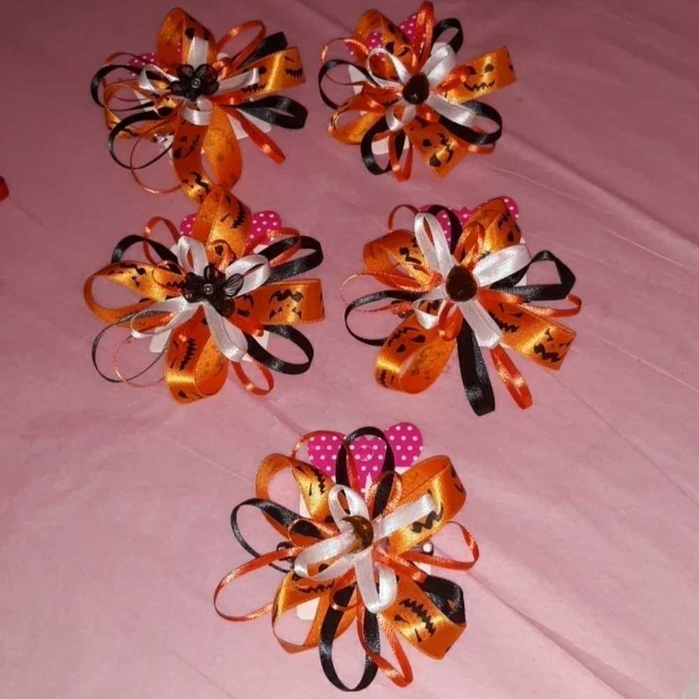 𝅺5pc Hairbow set (Halloween)